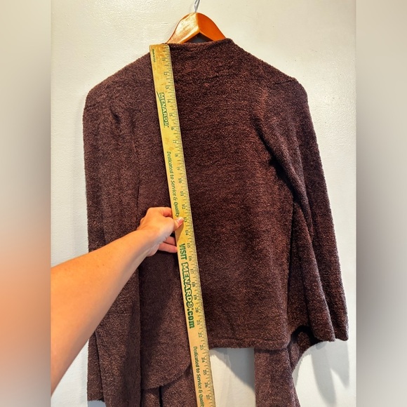 Barefoot Dreams Brown Cardigan Sweater S/M cozy soft comfortable loungewear fall - Picture 5 of 10